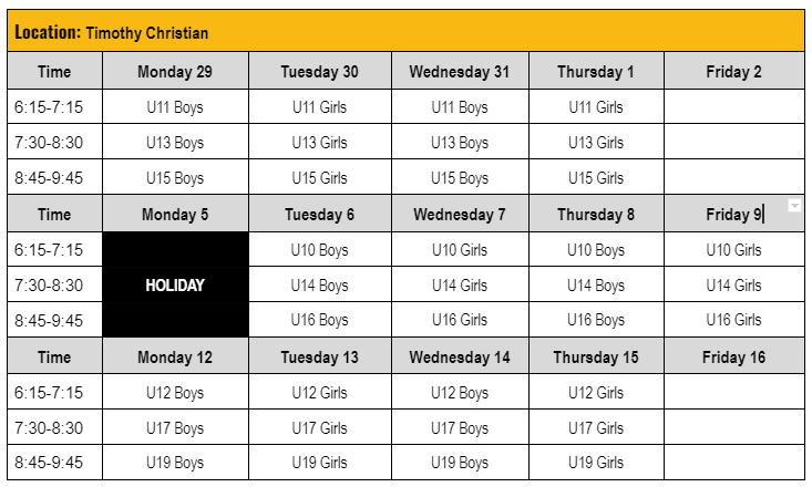 prep for rep schedule prep for rep schedule