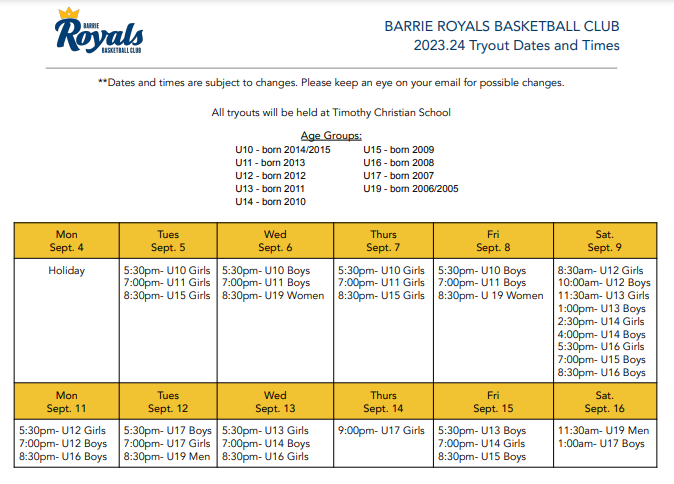 tryout update tryout update